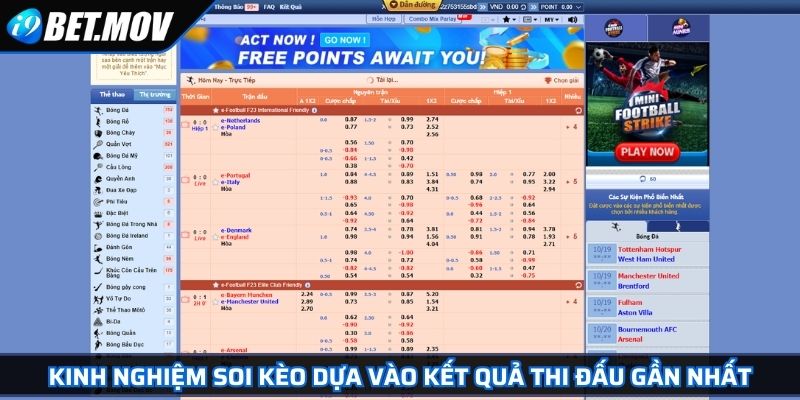 Kinh nghiệm soi kèo dựa vào kết quả thi đấu gần nhất